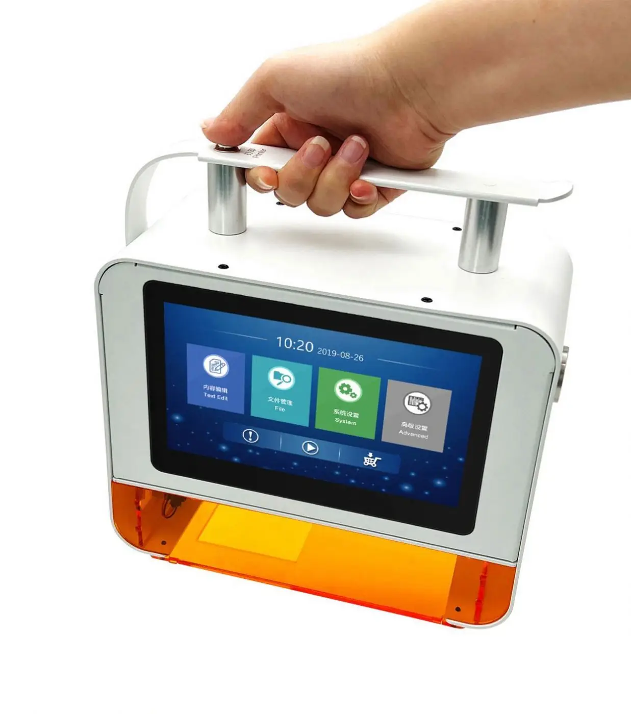 handheld fiber laser marking machine metal logo laser printer portable permanent coding machine