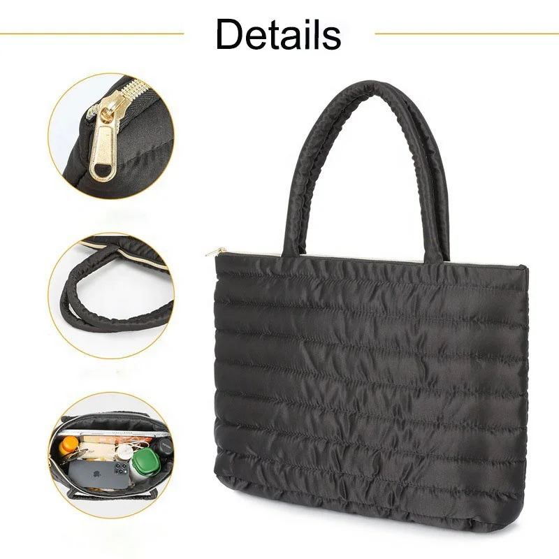 Fashion Women Hobo Shoulder Bag Large Capacity Tote Bag Purse Handmade Bags Handbag with Zipper School Work Travel