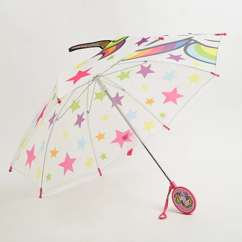 FINE OCEAN lovely Cartoon Umbrella Kid Creative 3D Model Child Umbrella with Animal Plastic Handle