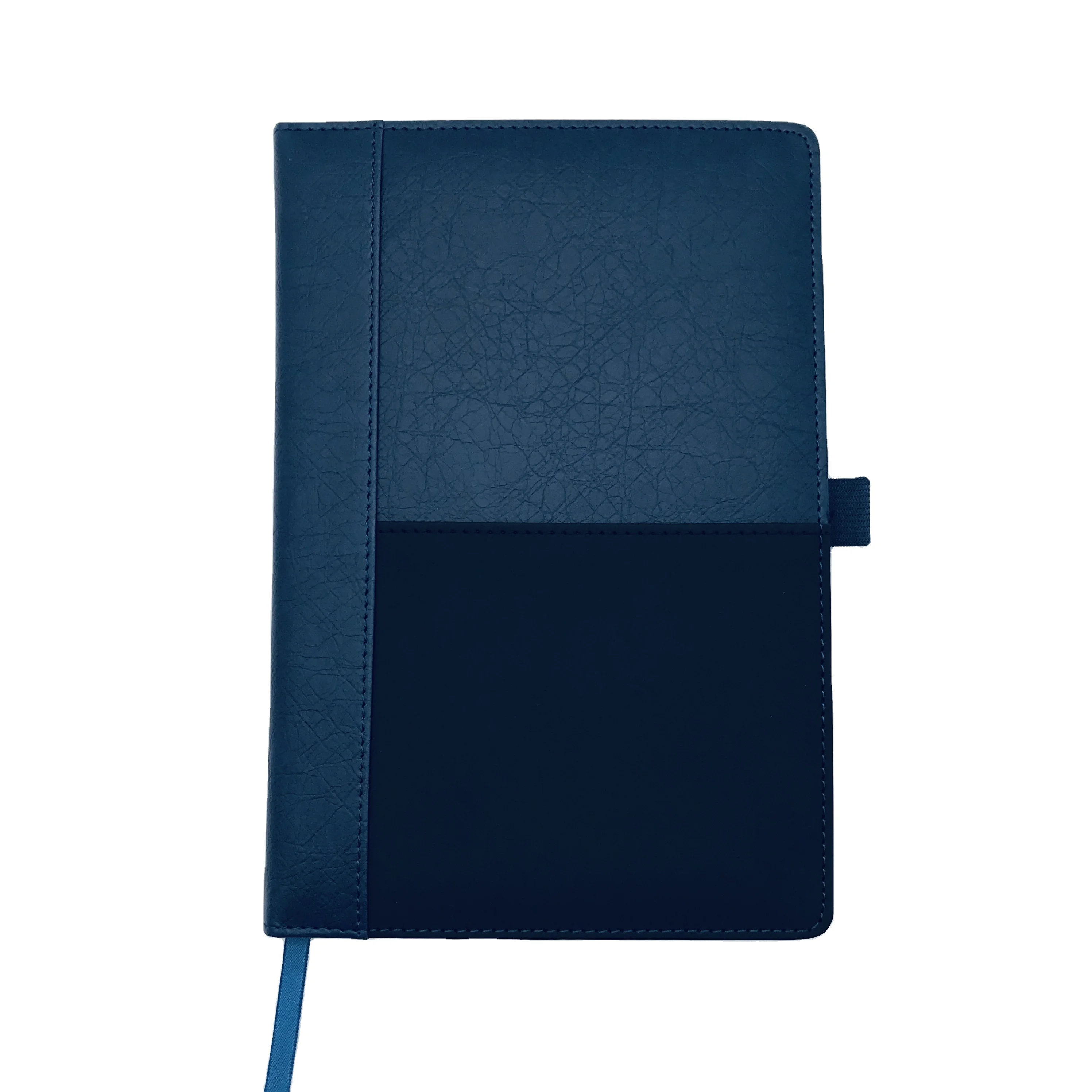 
Monthly Planner Custom White PU with Fly Page and Pocket On cover Notebook 