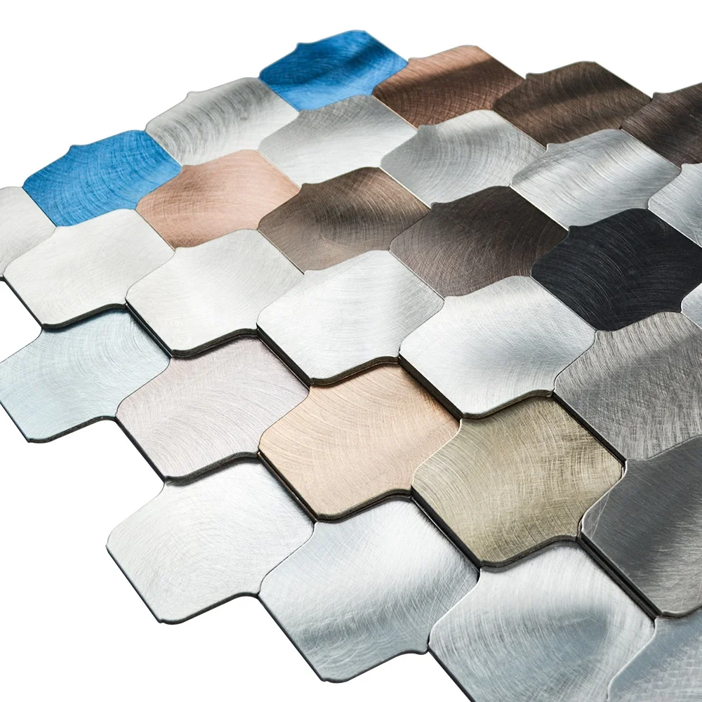 Детали специальной формы из алюминивая мозаика самоклеящаяся плитка для кухни