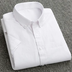 Custom Button Up Shirt Summer Short Sleeve Turndown Collar Regular Fit New Oxford Fabric 100% Cotton Shirts