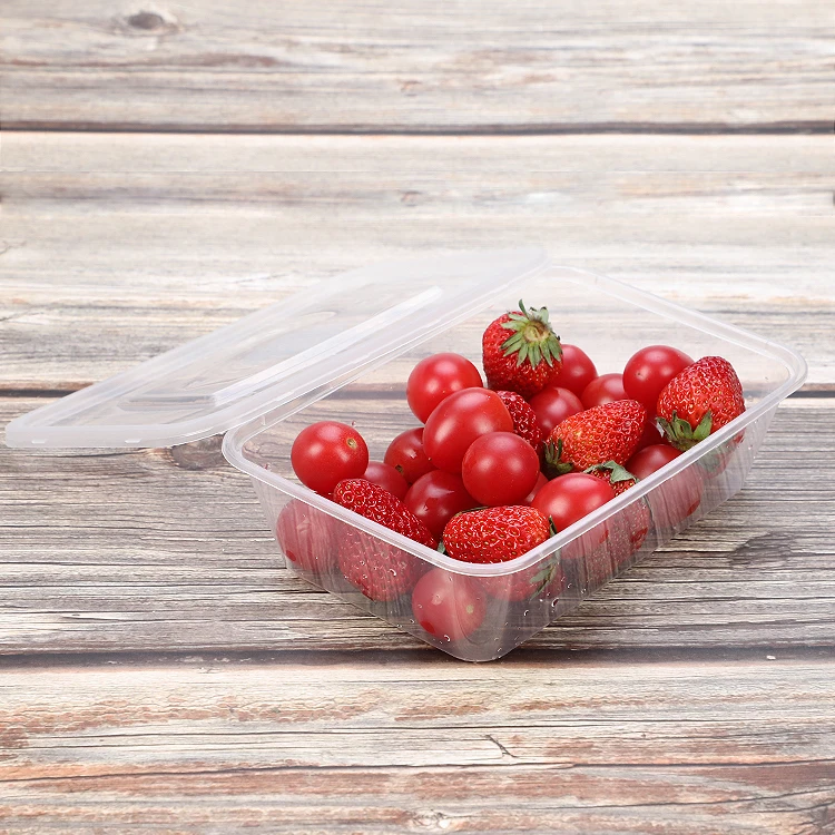 Microwavable Disposable Plastic Container Packing Use PP Rectangular take out food container