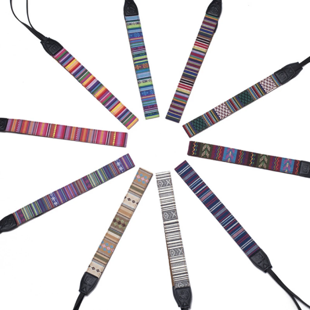 Universal Women Men New Hot Sale Retro Ethnic Style SLR Camera Strap Durable Canvas Camera Shoulder Neck Belt Vintage