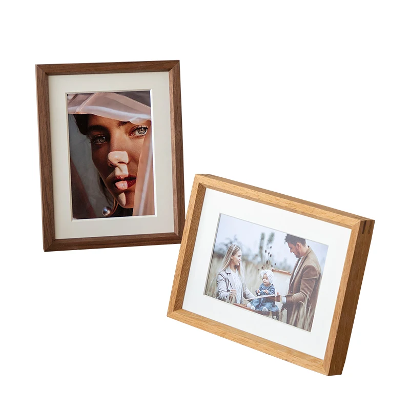 8x10 Black Walnut Teak Solid Wood Photo Frame Wholesale Custom Retro Picture Frame Solid Wood Natural Handmade