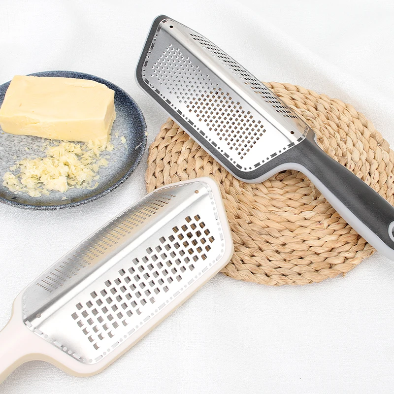 Factory whole sale manual stainless steel cheese grater vegetable grater with two side for kitchen