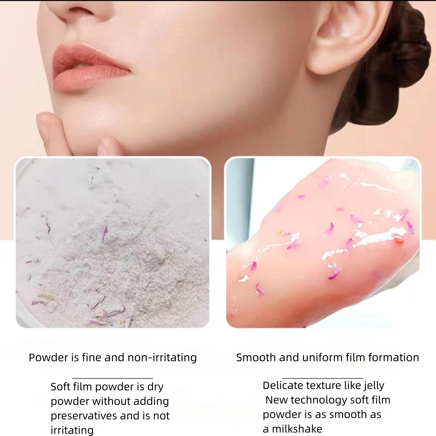 Skin Management Beauty Care Whitening Brightening Jelly Mask Powder Face Body Peel Off Collagen Peeling Rose Gold Facia Mask