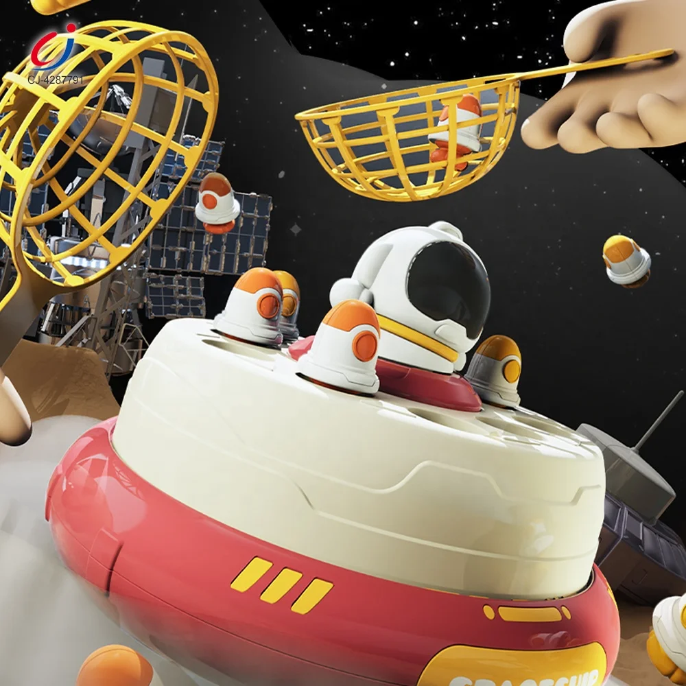 Chengji funny toy fishing games plastic kids educational 2 in 1 rocket launcher electric fishing board toy with music
