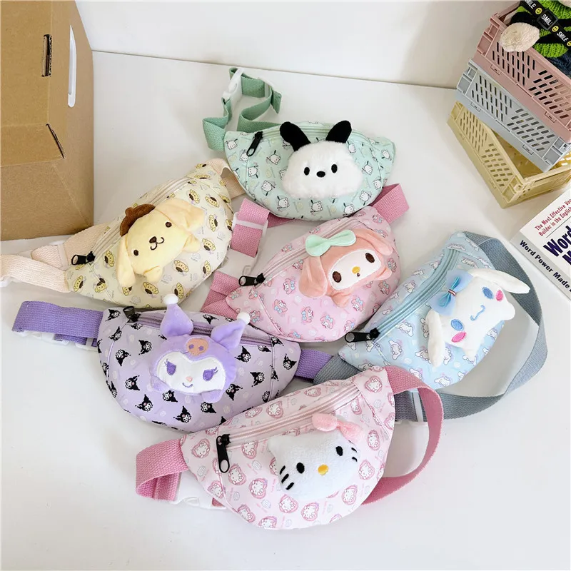 Модные сумки с мультяшным принтом сумка на плечо Kuromi Melody Cinnamoroll школьная для хранения студентов
