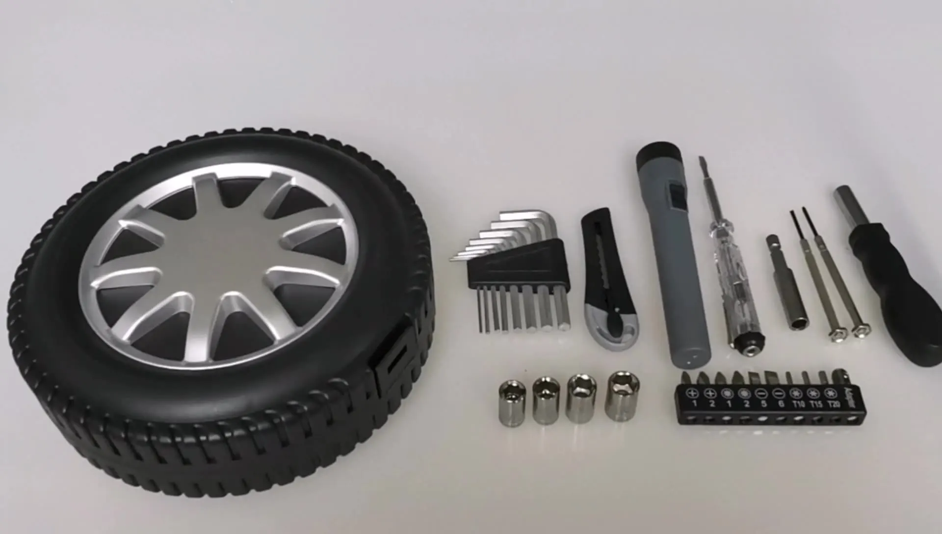 KAFUWELL H24536A Wholesale Promotional Best Hardware Set Tool Custom Kits Boxes Car Shape Hand Tool Set