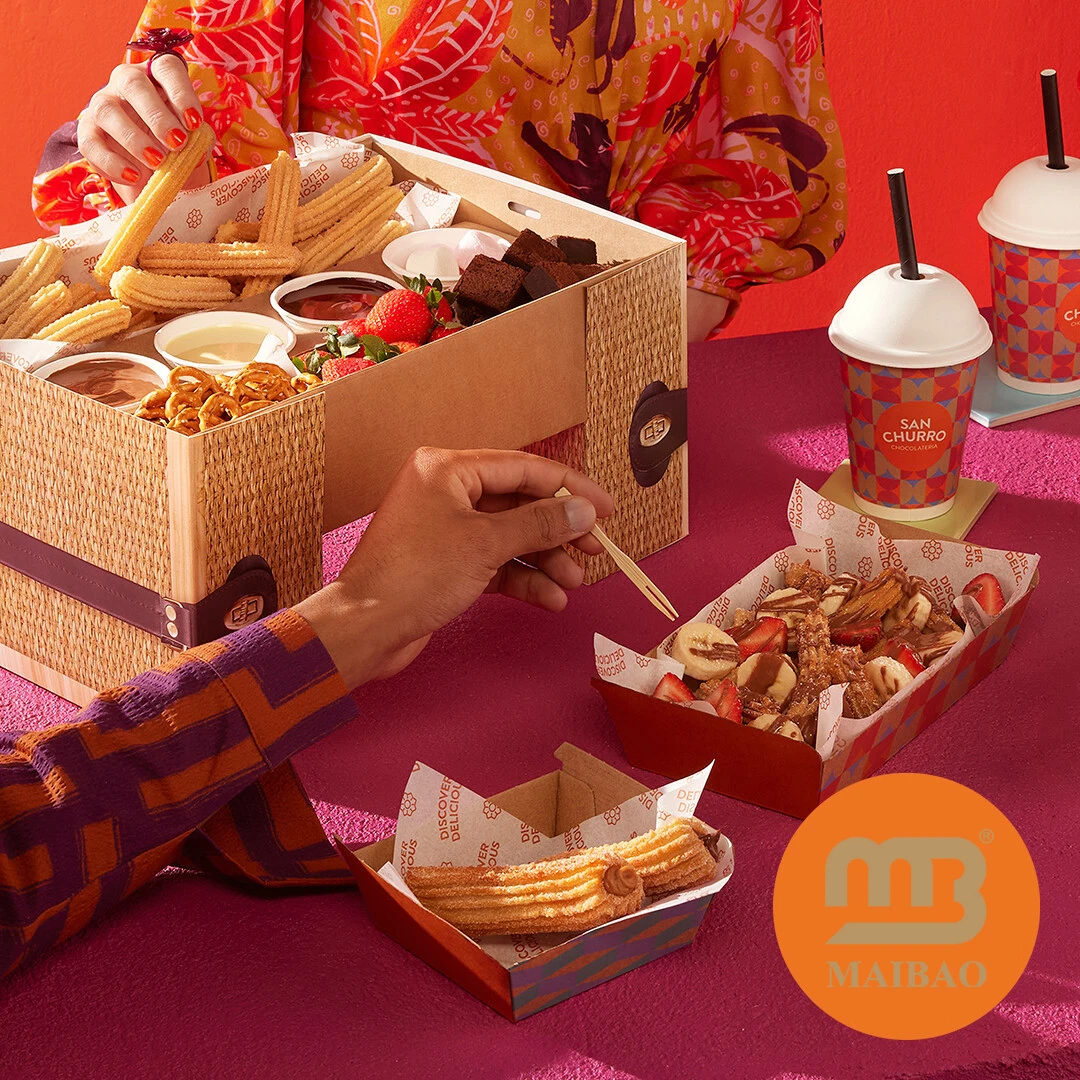 custom new party triple decker grazing box Catering fast food Packaging sauce Divider cup combo platter container deformable lid