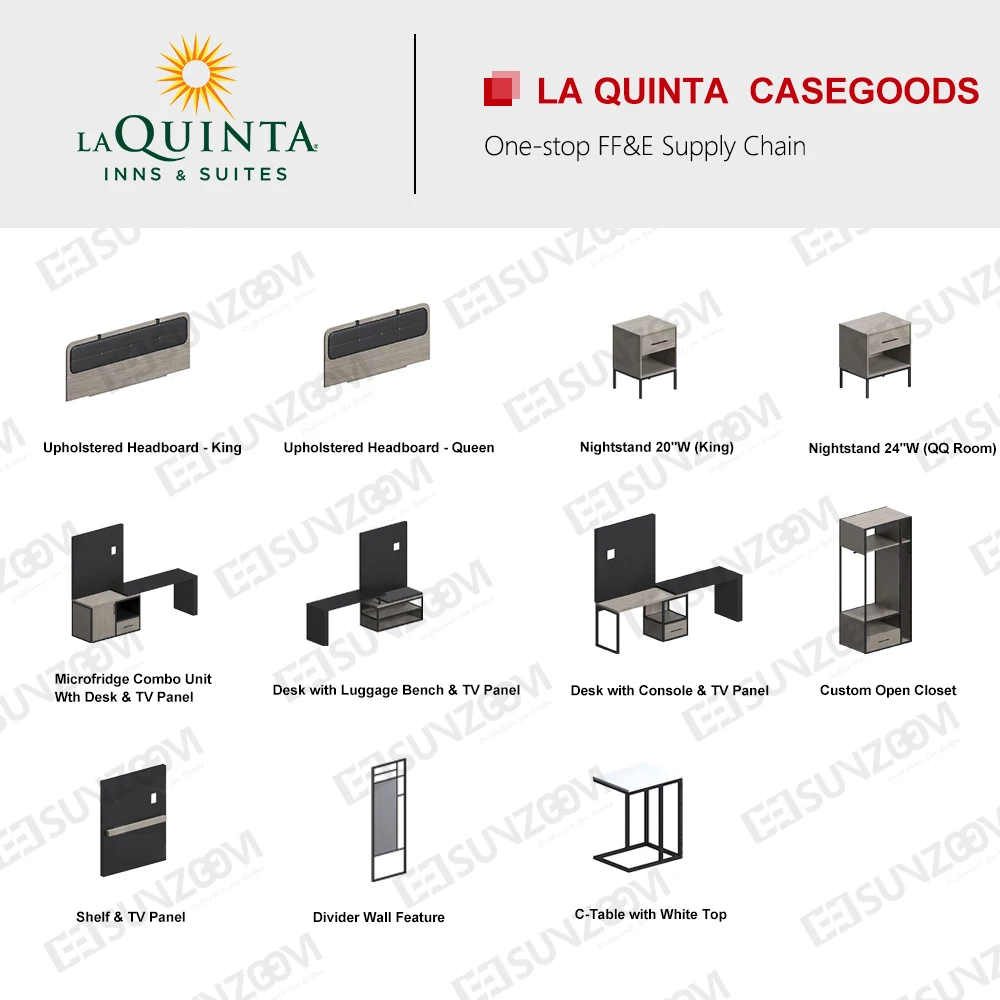 New Design Cosmo Luxe Wyndham La Quinta Inn Hotel Room Furniture