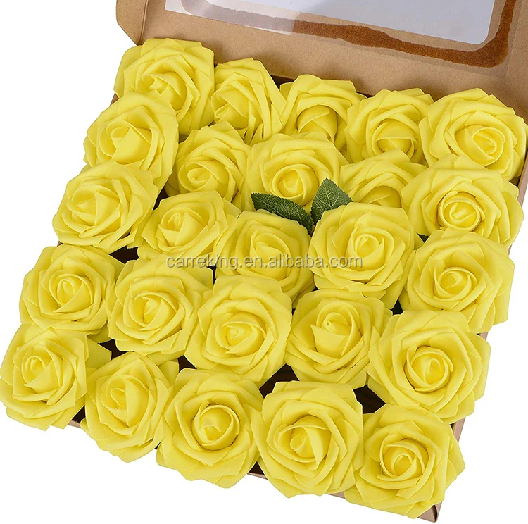 flower for Amazon Hot Sale made of a soft high quality foam for rose flower artificial flower for home decor