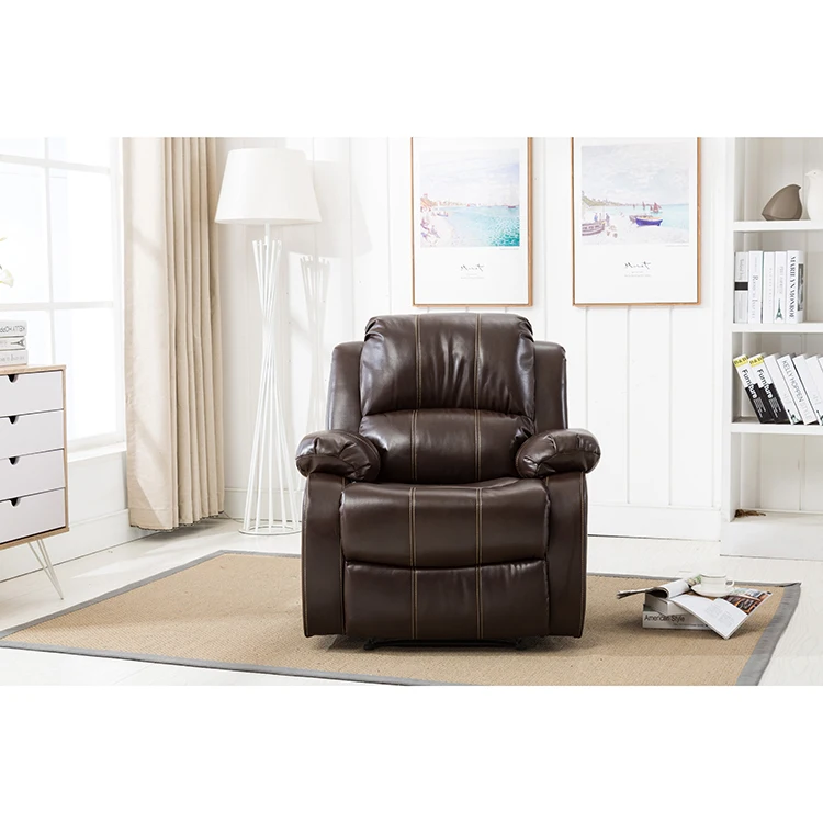 New Design Luxury Home Furniture Comfortable Leather Reclining Sectional Sofa Set