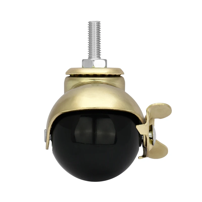 Universal 2 Inch PP Ball Furniture Casters Office Chair Caster Wheel 50mm Swivel Wheel Rubber Castor Metal Bracket