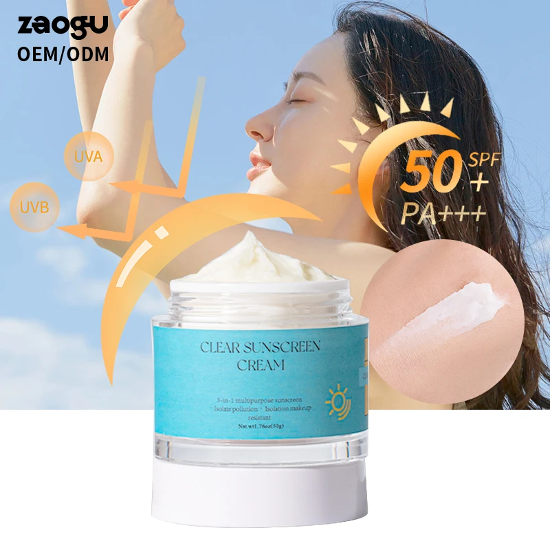 Lightweight UV Clear Face Sunscreen SPF 50 Oil Free Sunscreen with Zinc Oxide