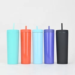 wholesale double walled stainless steel insulated weighted sippy cup with straw for camping drink bottle