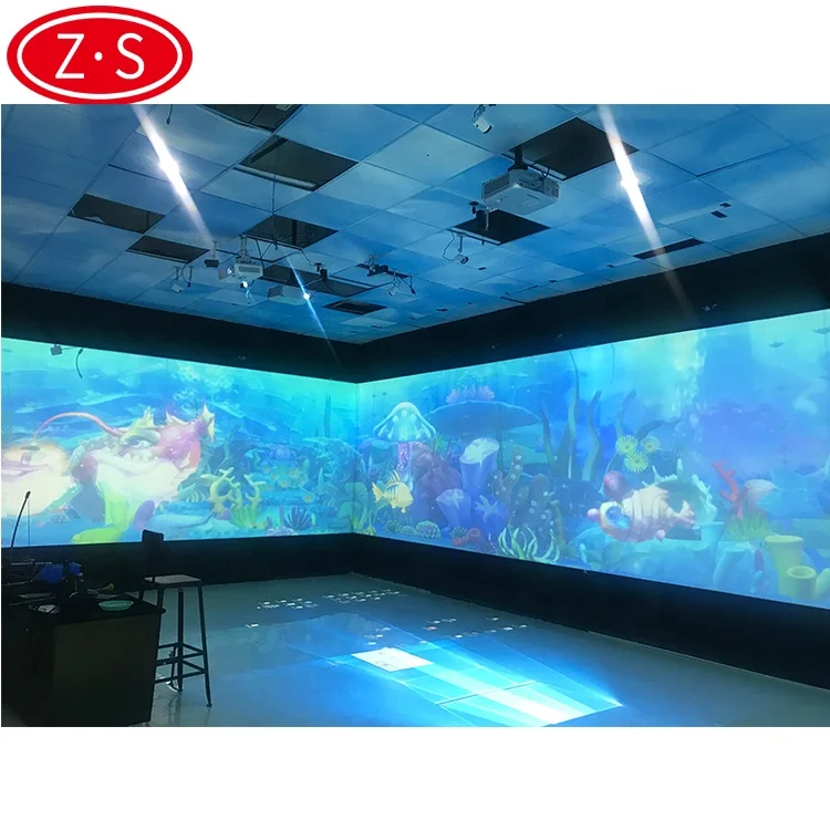 
Good price amusement park product 3D big screen interactive floor and wall 