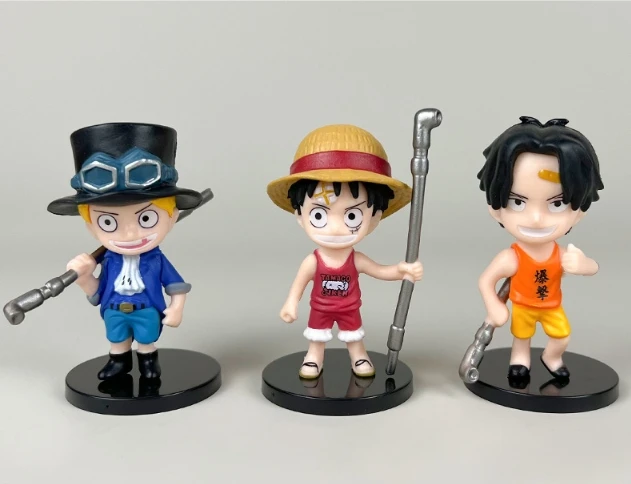 12 pcs/set Anime Childhood Luffy Zoro Q Version Model Toy Pvc Action Figure
