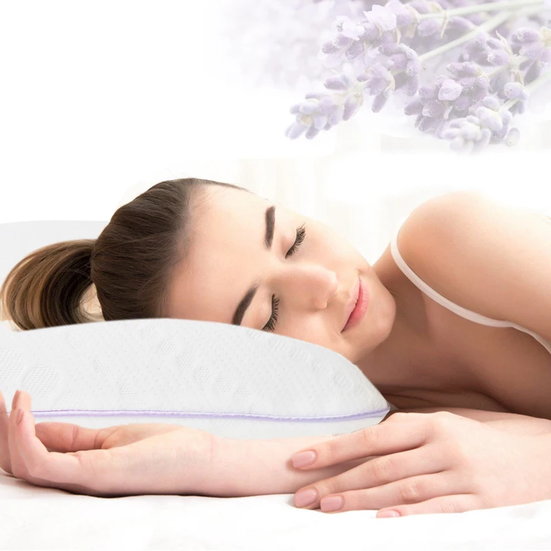Infused Lavender Scented High Density Hypoallergenic Memory Foam Scented Pillow With Removable Cover
