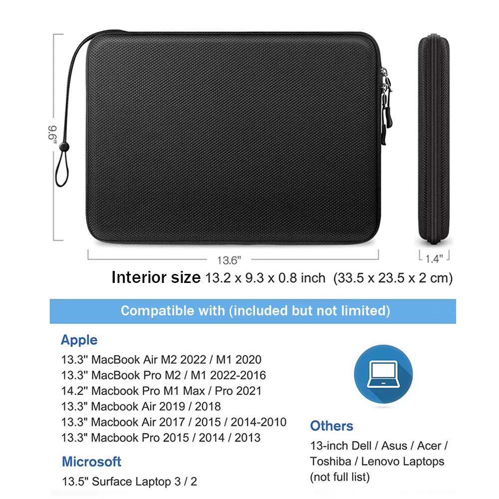 Laptop Sleeve Case 13 Inch,Resistant Sleeve/Notebook Computer Pocket Case/Tablet Briefcase Carrying Bag for Macbook Notebook