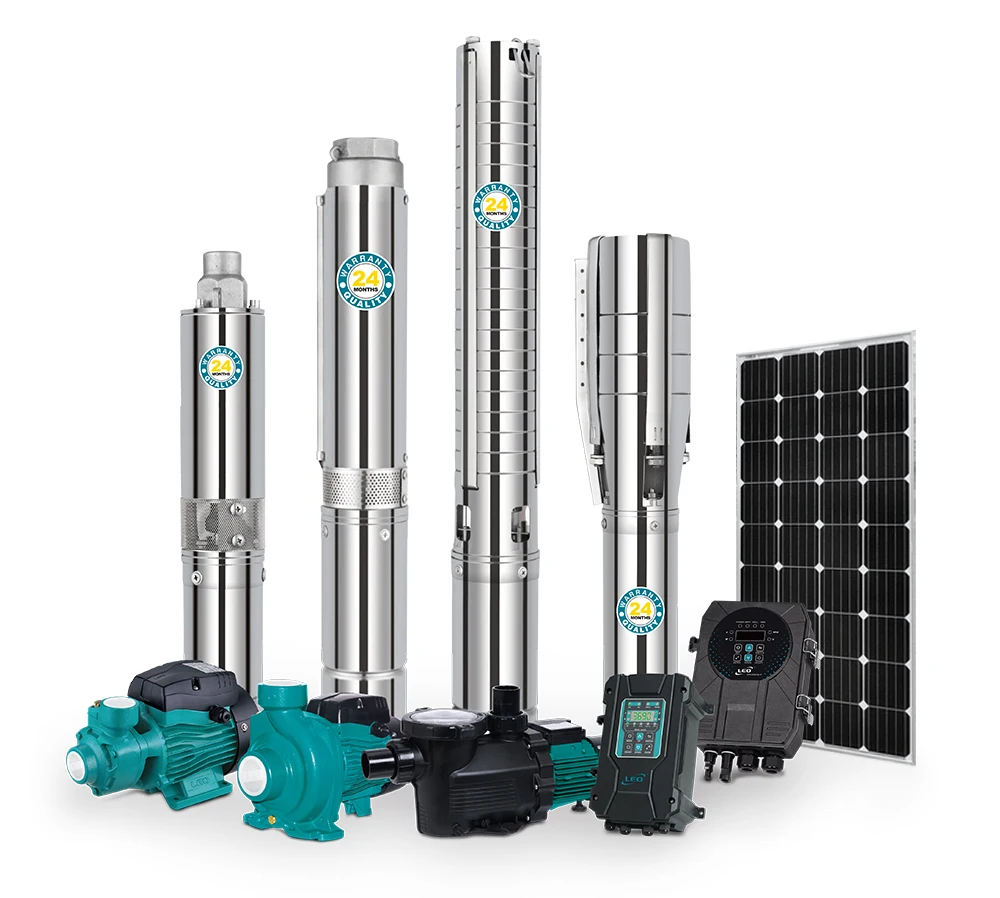 LEO agriculture system Steel stainless 500~1500W dc submersible solar water pump kit