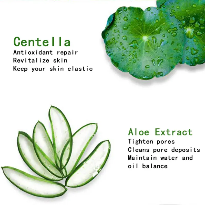 Centella Asiatica Gel Facial Mask Brightens Skin Tone Shrinks Pore Aloe Vera Moisturizing Mask Korean herbal skin care