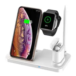 Latest Wireless Charging Station 15W 3 In 1 Cell Phone Qi Wireless Fast Charger For Iwatch For Air Pods Phone Charger Wireless
