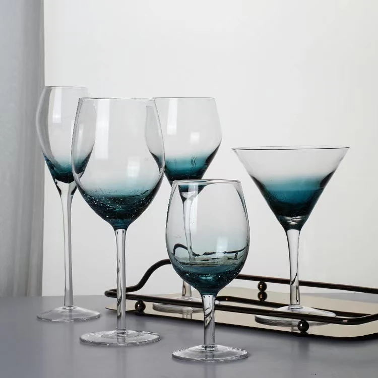 Hot Sale Flat Bottomed Cocktail desse Glass Classical Champagne Glasses Creative Martini Glass for Home Party  ice  cream bubble