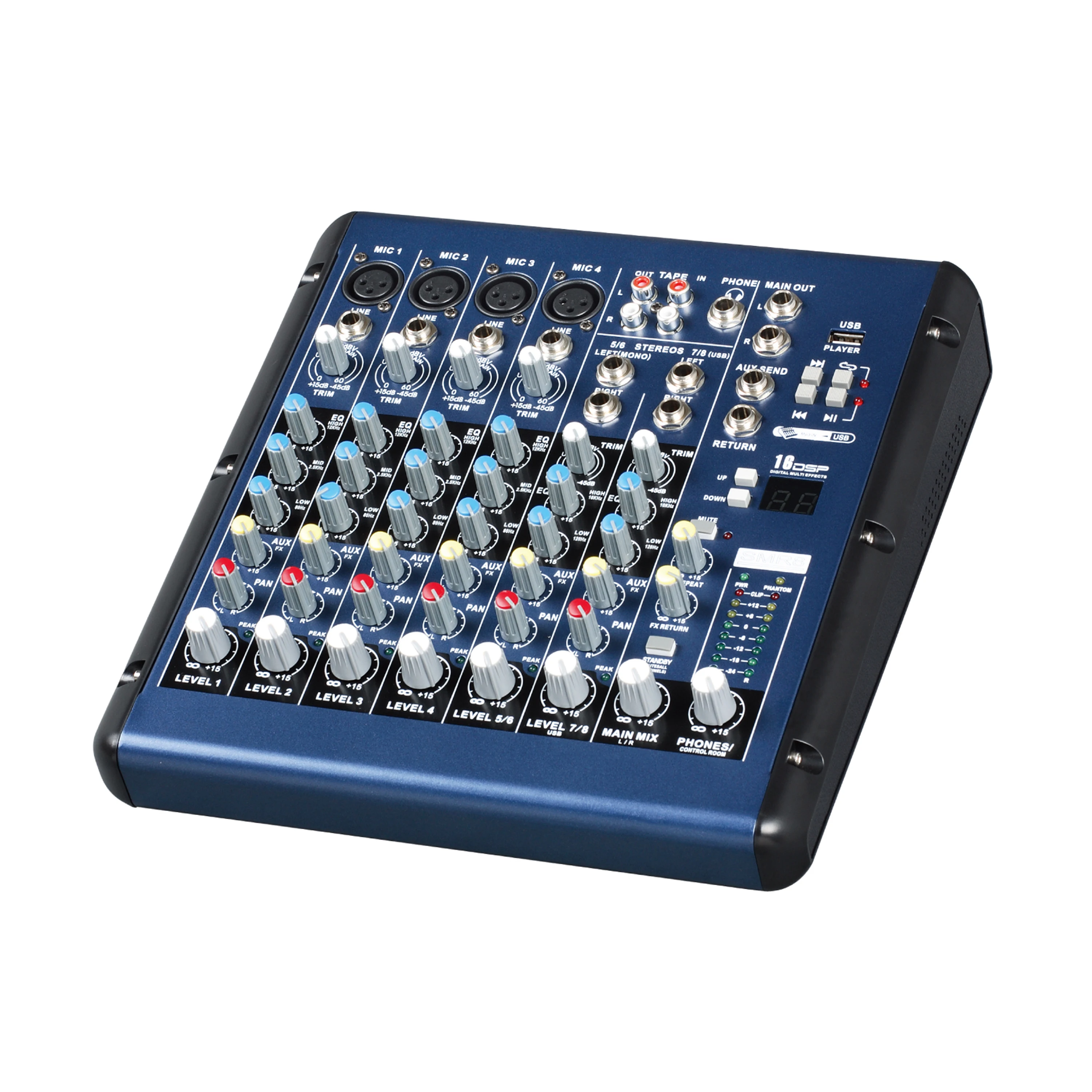 Public address studio sound system professional mini audio 6 channel Mixer