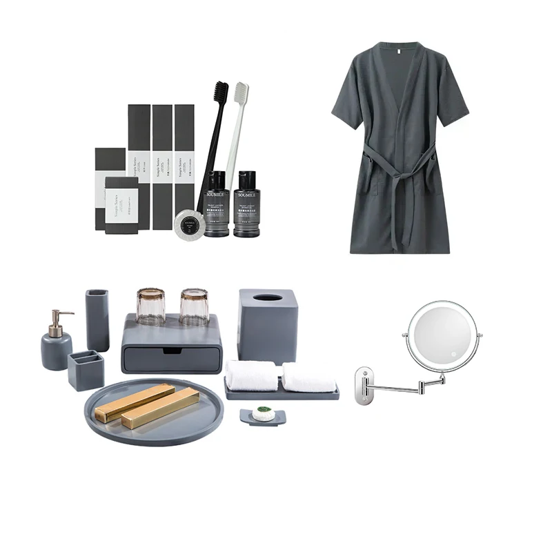 4-5 star standard hotel supplies hotel bathroom set linen set Guest room electric equipments