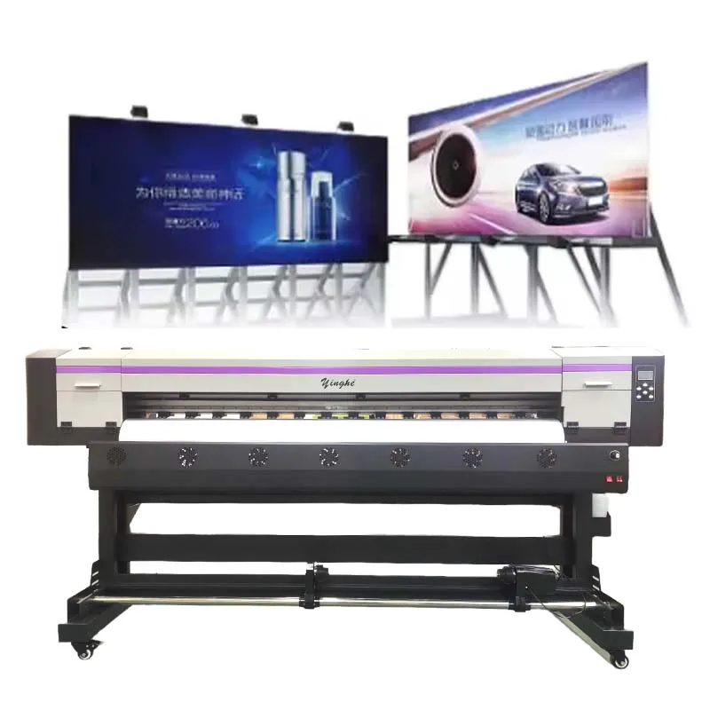 Yinghe high quality 1800C 6ft Large Format Printing machine Eco Solvent Sublimation inkjet Printer banner with xp600/i3200 head