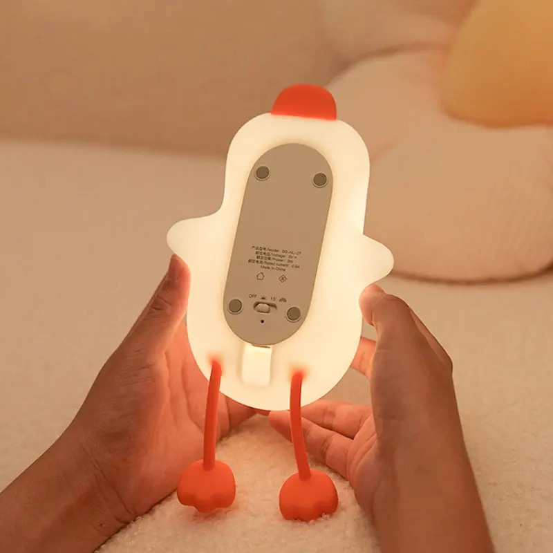 White Goose LED Night Light Cute Silicone for Kids Bedroom Small 60 Decorative Lamp Led Light Bedroom Bedside Lamp Fanoos Light