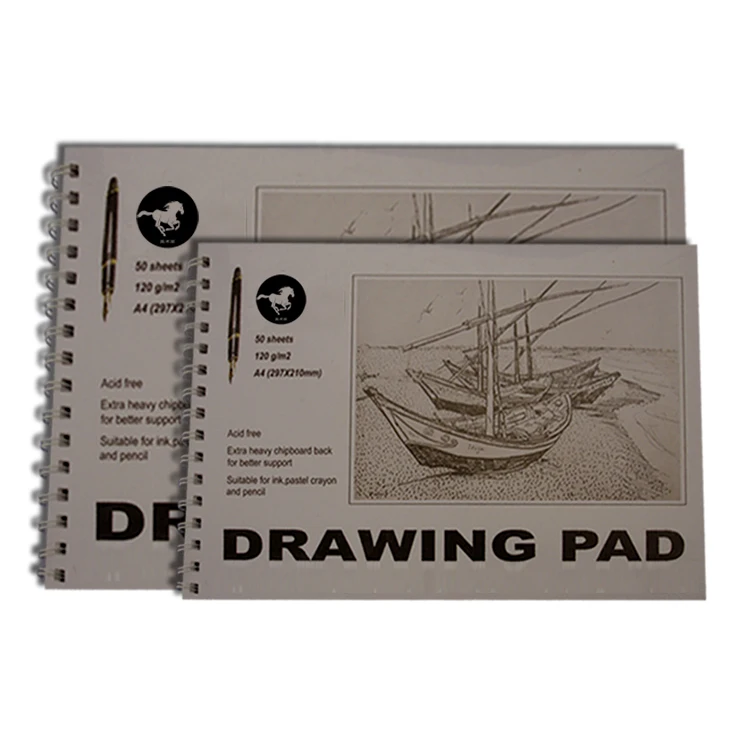 Good selling 100Gsm 12pages drawing pad paper for art A4 size