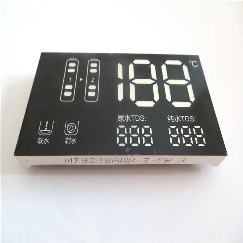 
188 shape mini led 7 segment display 6 pin for water dispenser led display 