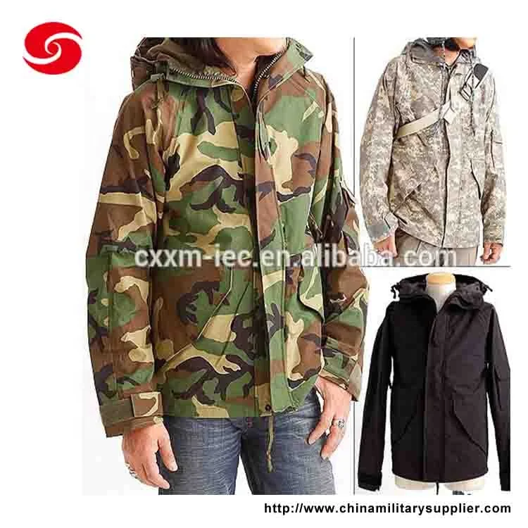 security guard uniform design China XinXing Marpat Camouflage ECWCS Water Resistant Parka Jacket
