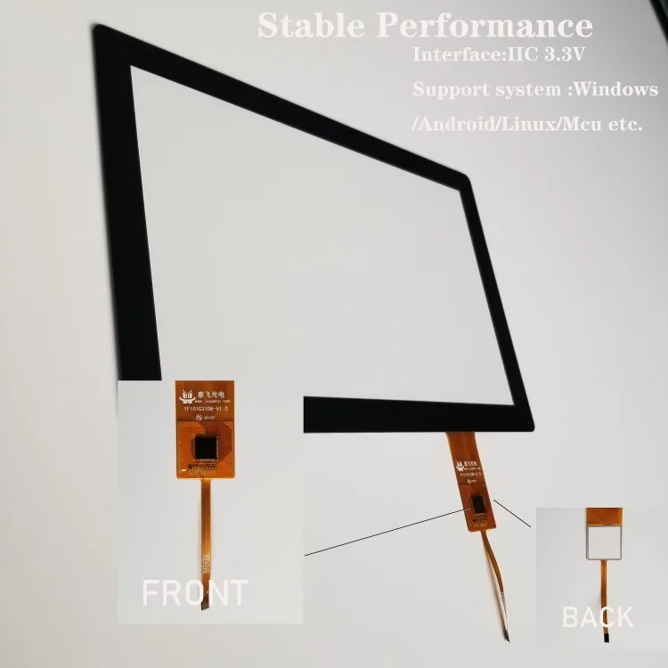 PCAP touch screen  4.3 7 15.6 21.5 32 10.1 inch touch screen panel iic for raspberry pi/monitor