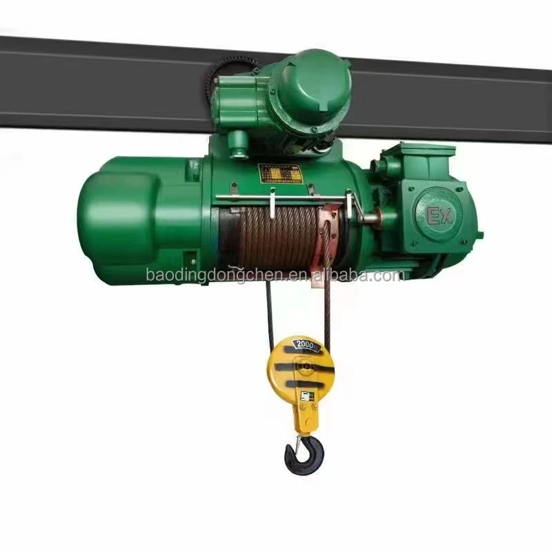 Hot sale lifting tools double rail electric wire rope hoistfor workshop wireless remote control Explosion-proof electric hoist