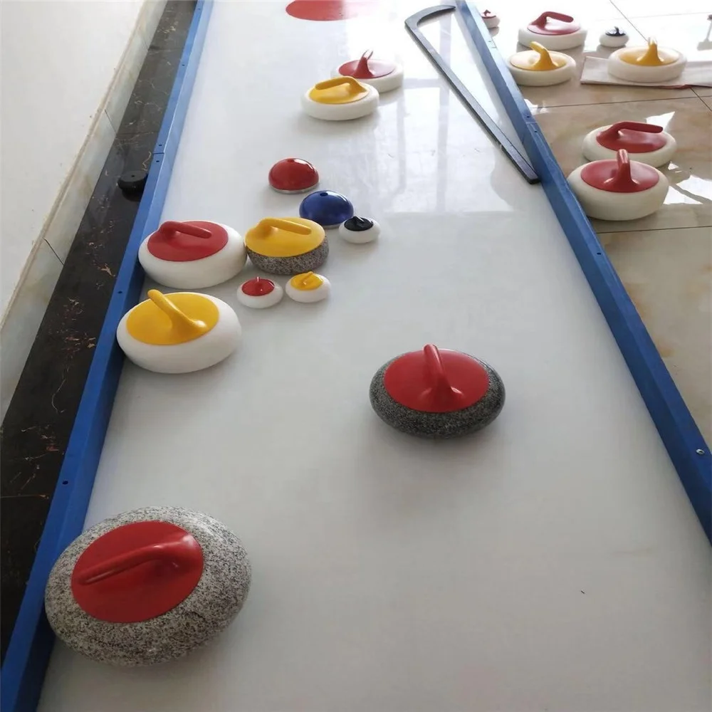 Portable Curling Synthetic Ice Rink With Curling Stones