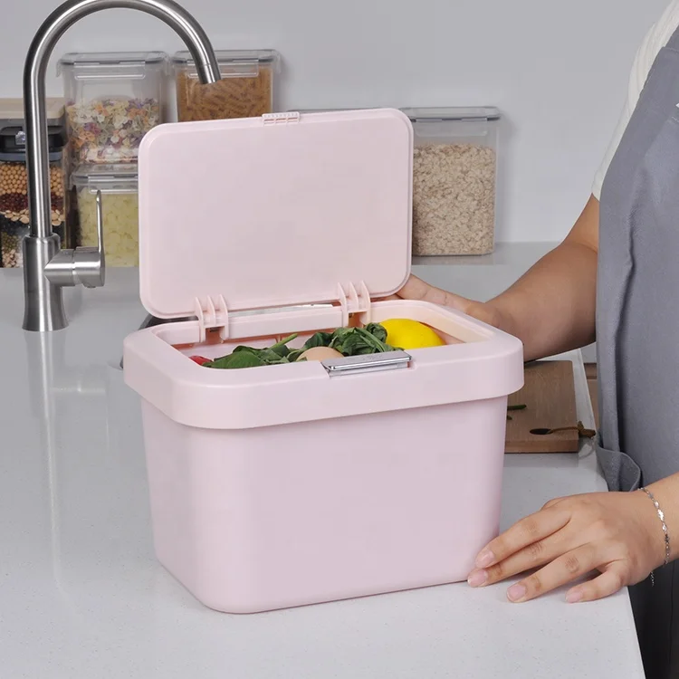 Customized Durable 1.32 Gallon New PP Kitchen Compost Bin Indoor Home Recycle Plastic Compost Bins