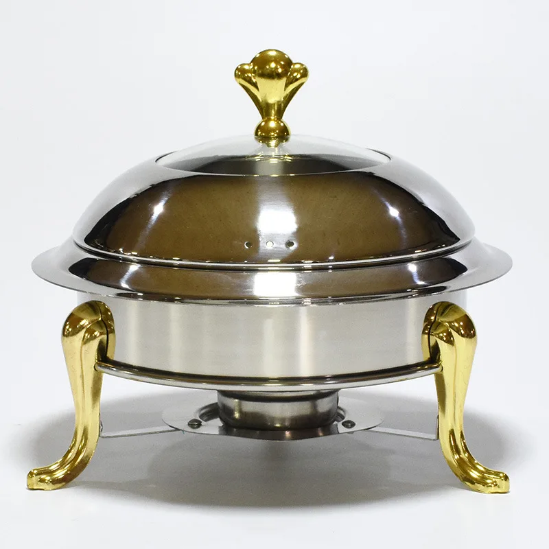 New Hotel Buffet Chafe Set Catering Equipment 18/20/22/24/26/28cm Stainless Steel Food Warmers