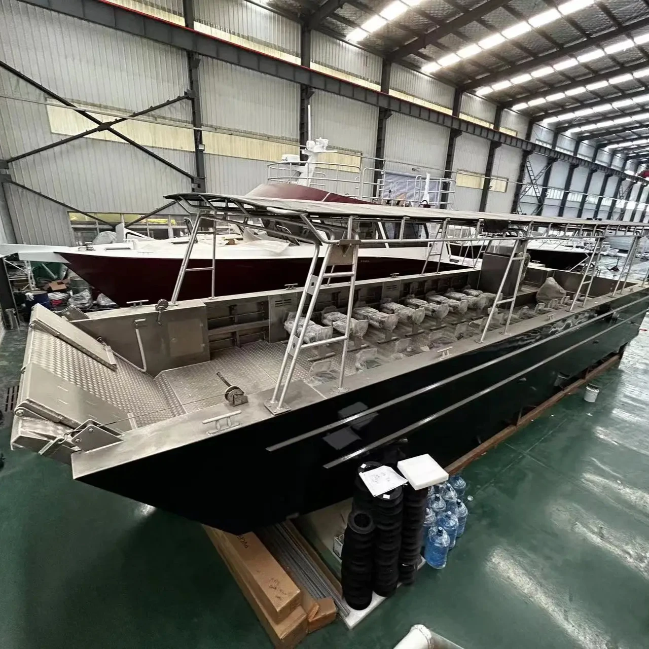 14m aluminum multi purpose use landing craft for passenger and cargo both