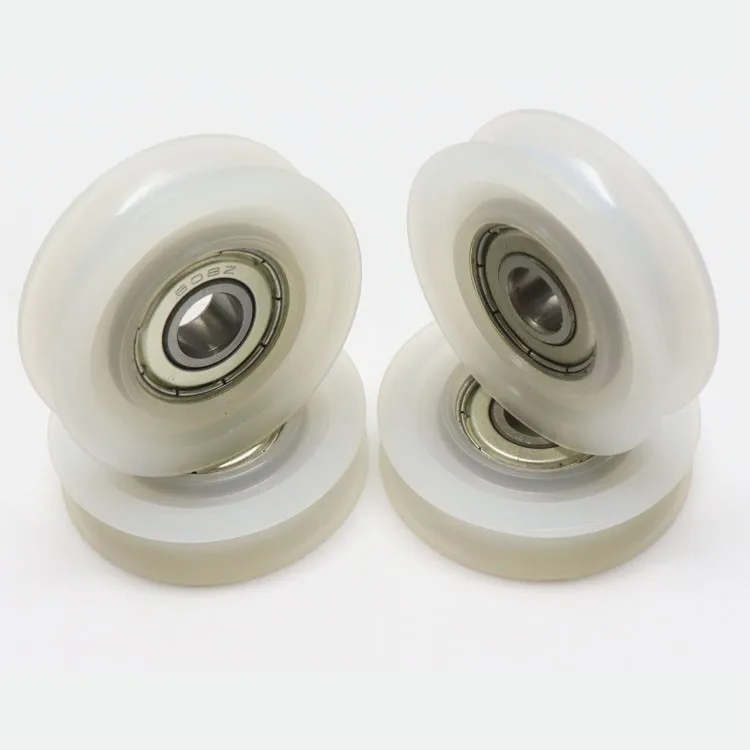 wholesale sliding window pulley series U-groove type 608 bearing with nylon PA6 plastic pulley