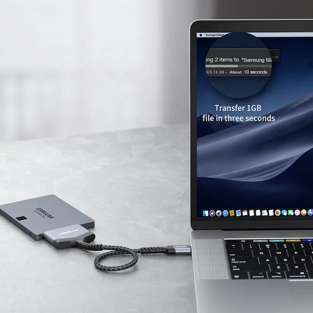  Jsaux USB 3 0 кабель с разъемами типа C и SATA 2 5 дюймов внешний жесткий диск сверхвысокой плотности цвет серебристый металлик внутренний для 22 Pin адаптер Поддержка мобильного телефона