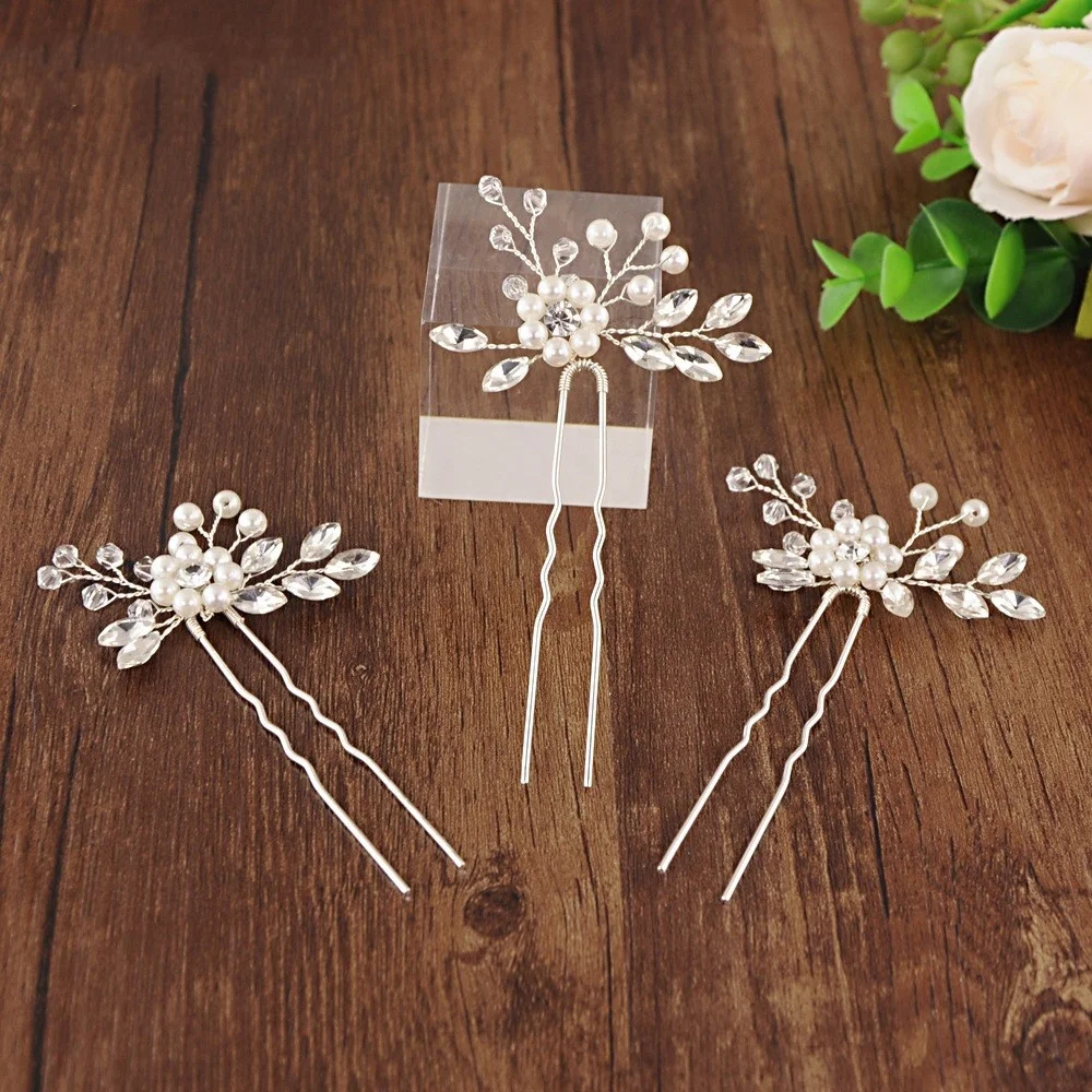 Handmade fashional accessories crystal elegant bridal diamond hair clip and pins for wedding GP-57