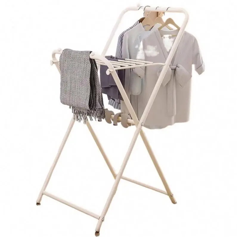 Coat Retractable Foot Helmet Ceiling Collapsible Lever Chinese Foldable Cabinet Wooden Folding Clothes Drying Rack