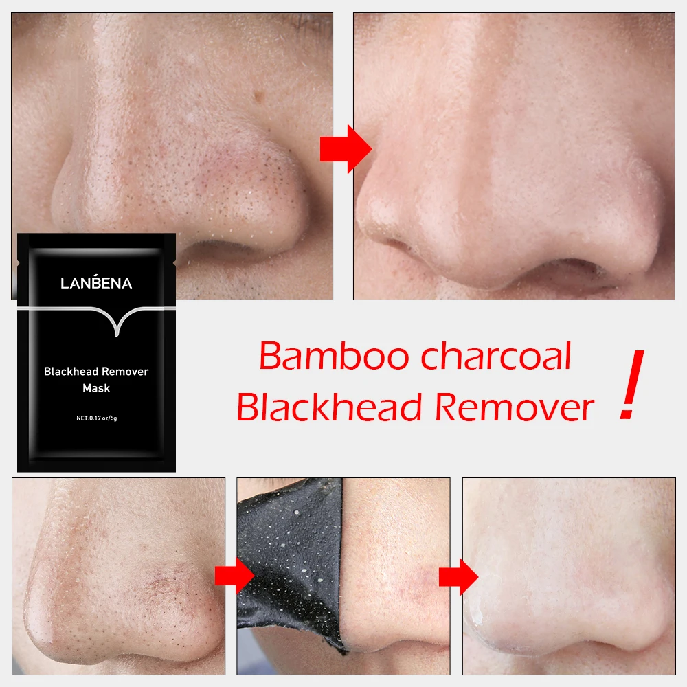 LANBENA Bamboo Charcoal Remover Blackhead Acne Pore Shrink Skin Care Cleansing Facial Mask