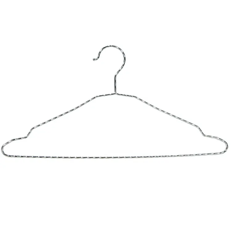 Factory price supermarket chrome wholesale metal gold wire iron custom clothes hangers manufacturer