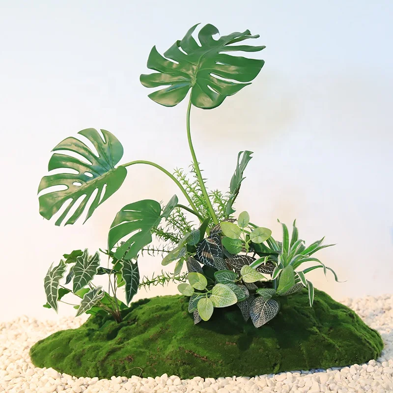 Factory wholesale price garden landscape decoration long branch turtle leaf artificial green plant