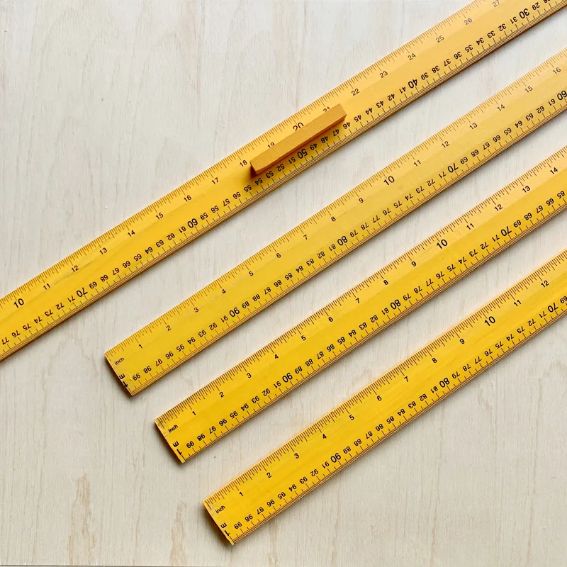 
Good quality 1m Yellow Wooden Rulers 